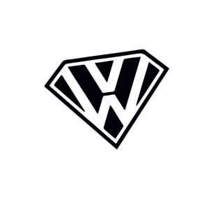 Sticker VOLKSWAGEN SUPERMAN 13x11 cm, Creative Rey®