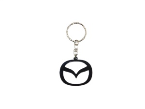 Breloc auto din plastic negru, Mazda