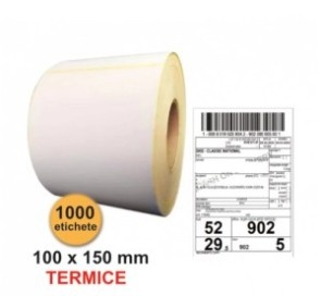Etichete Termice Autoadezive pentru AWB A6, 100x150mm, 1000/rola