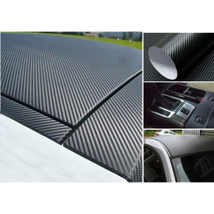 Folie carbon auto 3D, 2 x 1.27 M, Negru - Img 2