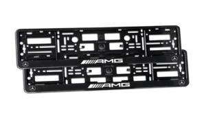 Set 2 bucati, suport numar inmatriculare AMG, Mercedes