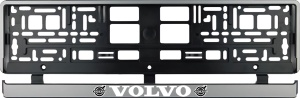 Set 2 bucati, suport numar inmatriculare argintiu Volvo II