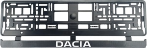Set 2 bucati, suport numar inmatriculare Carbon, Dacia