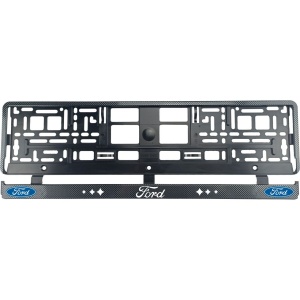 Set 2 bucati, suport numar inmatriculare Carbon, Ford II - Img 2