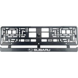 Set 2 bucati, suport numar inmatriculare Carbon, Subaru - Img 2