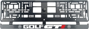 Set 2 bucati, suport numar inmatriculare carbon VW Golf GTI