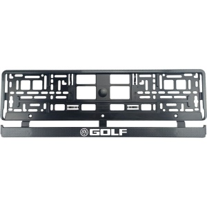 Set 2 bucati, suport numar inmatriculare carbon VW Golf - Img 2