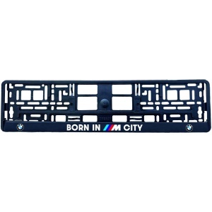 Set 2 bucati suport numar inmatriculare personalizat BMW M CITY - Img 2