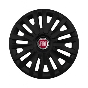 Set 4 capace roti 14 inchi (R14) compatibile FIAT, Model 217 Black