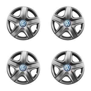 Set 4 capace roti 14 inchi (R14) compatibile VOLKSWAGEN, Model - 202, Sigla Albastra - Img 2