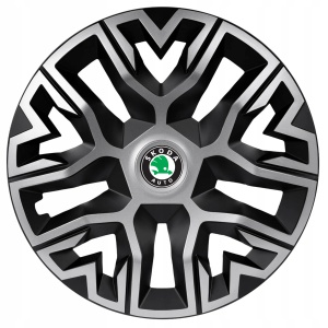 Set 4 Capace Roti 15 `` Best Gri-Negru, Compatibile Cu Skoda - Img 1