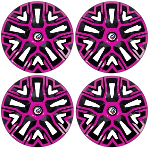 Set 4 Capace Roti 15 `` Best Roz-Negru, Compatibile Cu BMW Nou - Img 2