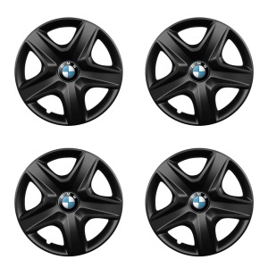 Set 4 capace roti 15 inchi (R15) compatibile BMW, Model 340 Black - Img 2