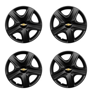 Set 4 capace roti 15 inchi (R15) compatibile CHEVROLET, Model 340 Black - Img 2