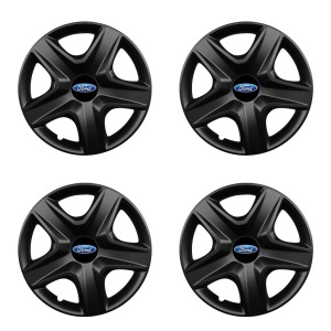 Set 4 capace roti 15 inchi (R15) compatibile FORD, Model 340 Black - Img 2