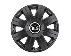 Set 4 Capace Roti 15 inchi (R15) Cosmos Negru, Compatibile cu Kia