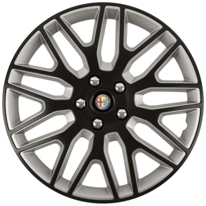 Set 4 Capace Roti 15 inchi (R15) Dakar Negru-Gri, Compatibile Cu Alfa Romeo