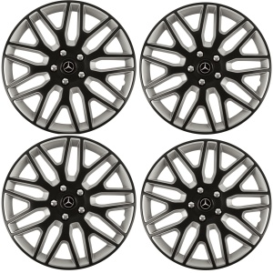 Set 4 Capace Roti 15 inchi (R15) Dakar Negru-Gri, Compatibile Cu Mercedes-Benz - Img 2