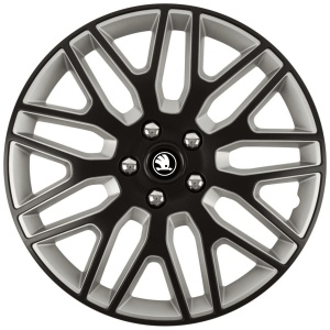 Set 4 Capace Roti 15 inchi (R15) Dakar Negru-Gri, Compatibile Cu Skoda Nou
