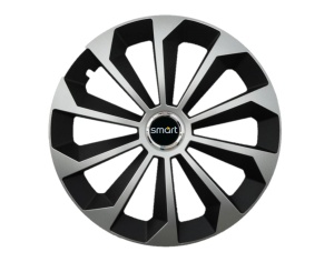 Set 4 Capace Roti 15 inchi (R15) Fame Gri-Negru, Compatibile Cu Smart