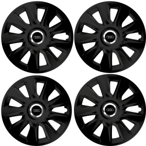 Set 4 Capace Roti 15 inchi (R15) Stratos Negru, Compatibile Cu Audi - Img 2