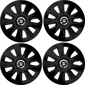 Set 4 Capace Roti 15 inchi (R15) Stratos Negru, Compatibile Cu Seat - Img 2