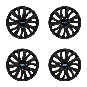 Set 4 capace roti 16 inch (R16) compatibile FORD, Model - 432 Black Edition - Img 2