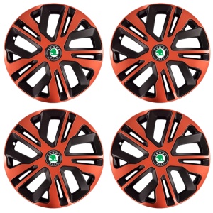 Set 4 Capace Roti 16 inch (R16), Raven Cupru-Negru Compatibil Cu Skoda - Img 2