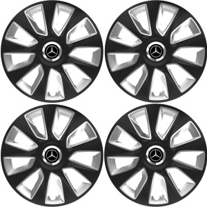 Set 4 Capace Roti 16 inchi (R16) Stratos Gri-Negru, Compatibile Cu Mercedes-Benz - Img 2