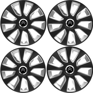 Set 4 Capace Roti 16 inchi (R16) Stratos Gri-Negru, Compatibile Cu Citroen - Img 2