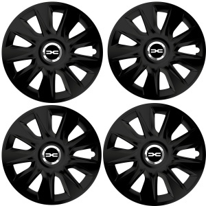 Set 4 Capace Roti 16 inchi (R16) Stratos Negru, Compatibile Cu Dacia Nou - Img 2