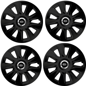 Set 4 Capace Roti 16 inchi (R16) Stratos Negru, Compatibile Cu Kia - Img 2