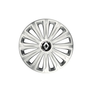 Set 4 capace roti Cu Inel Cromat Trend R15 pentru gama auto Renault - Img 1