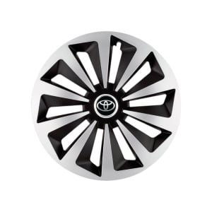 Set 4 capace roti Fox Gri-Negru R14 Compatibil Cu Toyota - Img 3