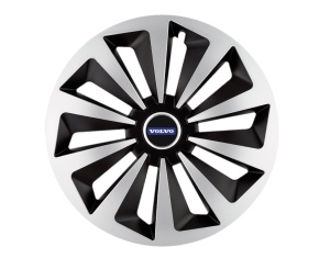 Set 4 capace roti Fox Gri-Negru R14 pentru gama auto Volvo - Img 1