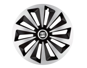 Set 4 capace roti Fox Gri-Negru R15 pentru gama auto Seat - Img 1