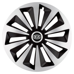 Set 4 capace roti Fox Gri-Negru R17 pentru gama auto Kia - Img 3