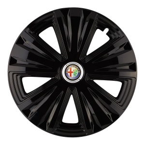 Set 4 capace roti Glory negru R15 Compatibil Cu Alfa Romeo - Img 3