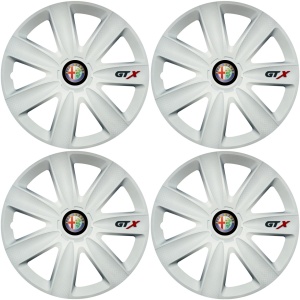 Set 4 Capace Roti GTX Alb R15, Compatibil Cu Alfa Romeo - Img 2