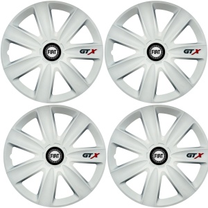 Set 4 Capace Roti GTX Alb R15, Compatibil Cu Fiat - Img 2