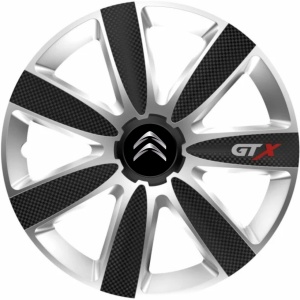 Set 4 Capace Roti GTX Carbon Gri-Negru R17, Compatibil Cu Citroen - Img 1