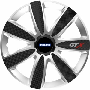 Set 4 Capace Roti GTX Carbon Gri-Negru R17, Pentru Volvo