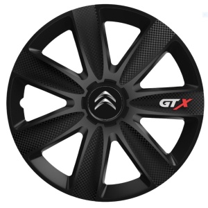 Set 4 capace Roti Gtx Carbon Negru R14, Compatibil Cu Citroen - Img 1
