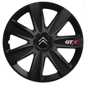 Set 4 capace Roti Gtx Carbon Negru R16, Pentru Citroen - Img 3