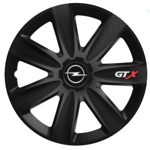 Set 4 Capace Roti GTX Negru Carbon R17, Compatibil Cu Opel - Img 1