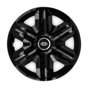 Set 4 capace roti Hubcaps fast black R15 Compatibil Cu Kia - Img 3