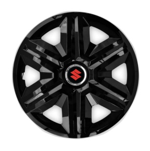 Set 4 capace roti hubcaps fast black R15 Compatibil Cu Suzuki