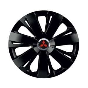 Set 4 capace roti Negre Cu Inel Cromat Energy R16 Compatibil Cu Mitsubishi - Img 3