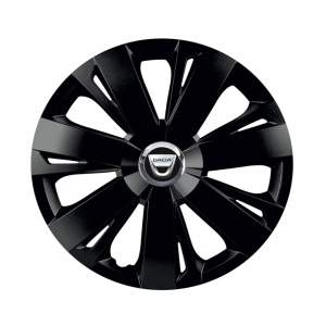 Set 4 capace roti Negre Cu Inel Cromat Energy R16 pentru gama auto Dacia - Img 1