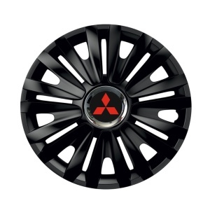 Set 4 capace roti Negre Cu Inel Cromat Royal R16 Compatibil Cu Mitsubishi - Img 3